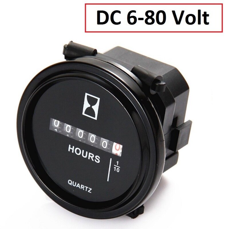 NewRound Hour Meter Snap in Quartz Hour Meter Mechanical Timer for Boat Auto ATV UTV Snowmobile Lawn Mower Tractors Vehicle Cars