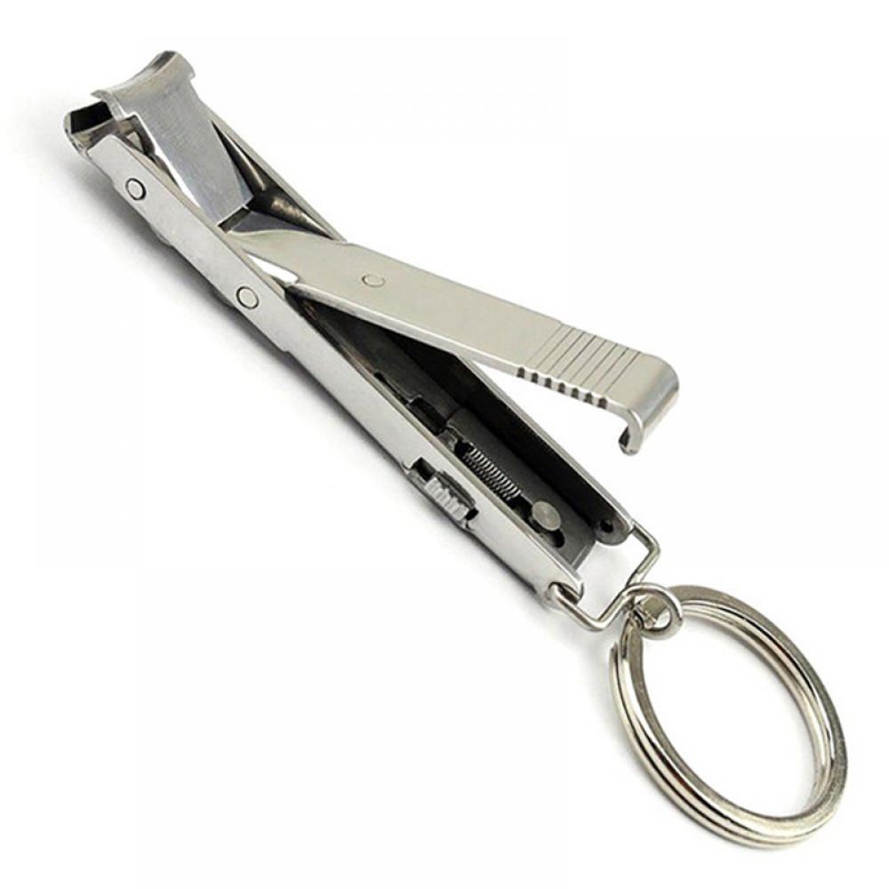 1PC Popular Foldable Nail Cutter Stainless Steel Clipper Ultra-thin Manicure Trimming Keyring Manicure Tool