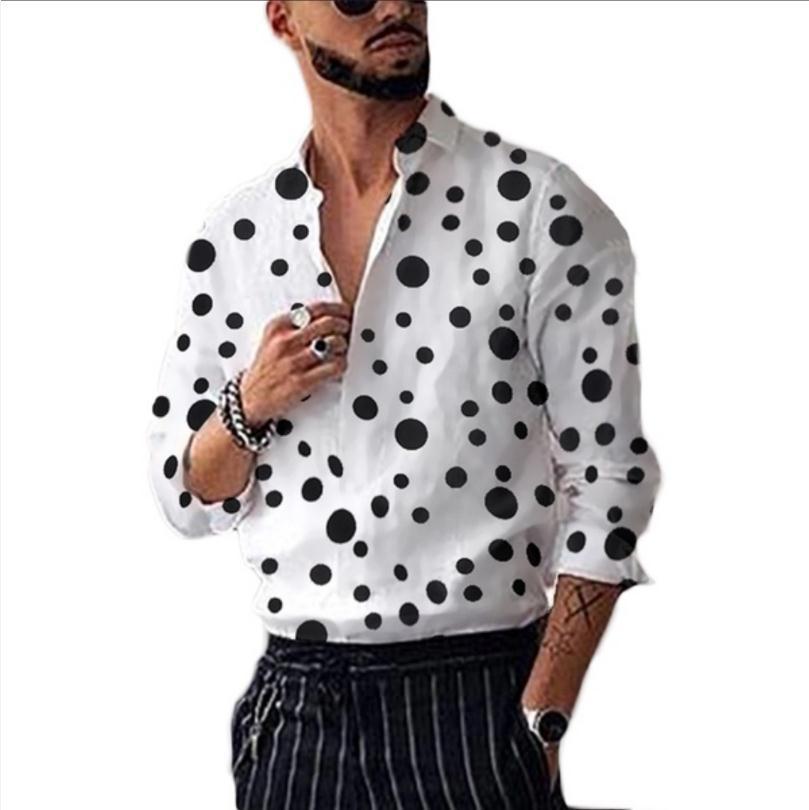 Men's shirts spring style casual all-match long-sleeved shirt trend