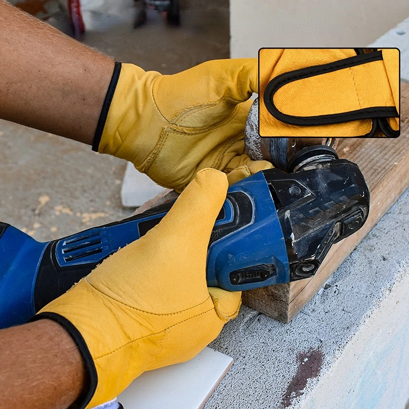 Arbeitshandschuhe, Rindsleder, Arbeiter, Arbeit, Schweißen, Sicherheitsschutz, Garten, Sport, Motorradfahrer, verschleißfeste Handschuhe