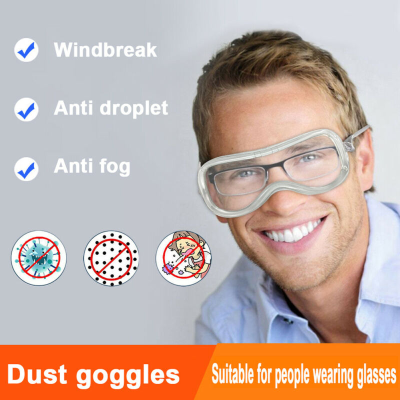 Anti Fully Sealed Safety Goggles Glasses Eye Protection Work Lab Anti Dust Clear Eyewear Goggles