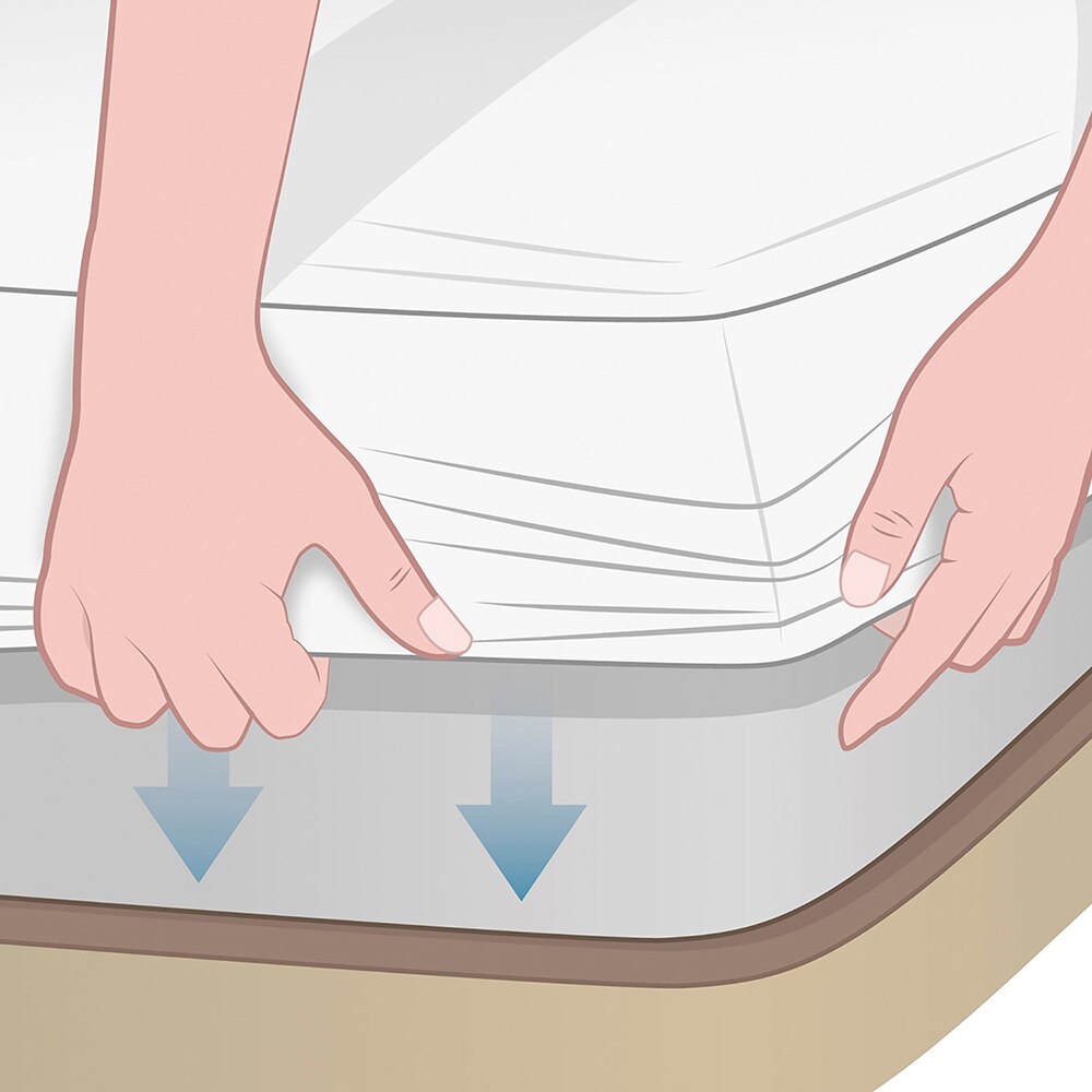 Pikolin Home -Protector/cubre colchón acolchado con fibra con tratamiento antiácaros, con membrana impermeable y transpirable