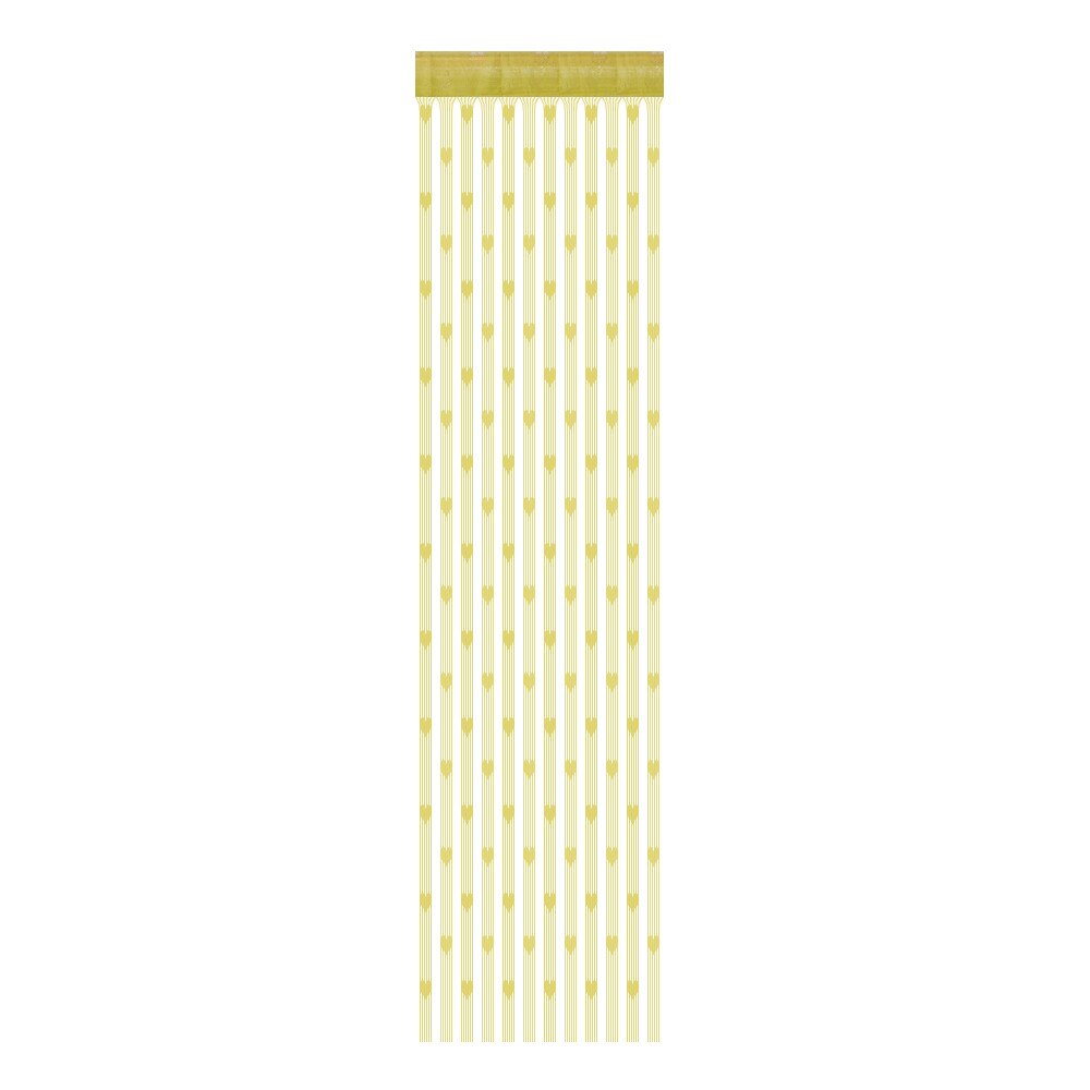 Rideau à cordes en forme de cœur d'amour, 50x200cm, diviseur de porte, cantonnière, pour salon, chambre à coucher, # P: Yellow 