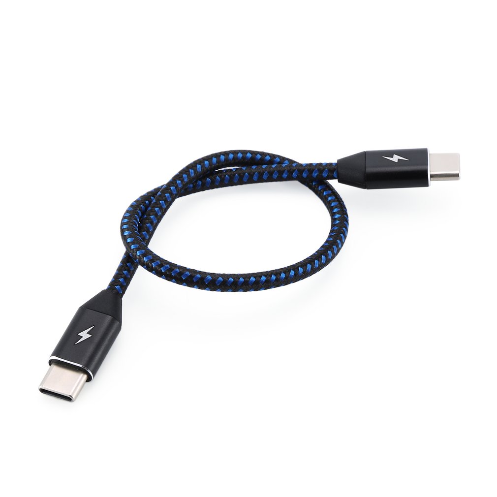Double head type c data cable C to C male to male Type-c braided data cable 3A pd fast charging data cable