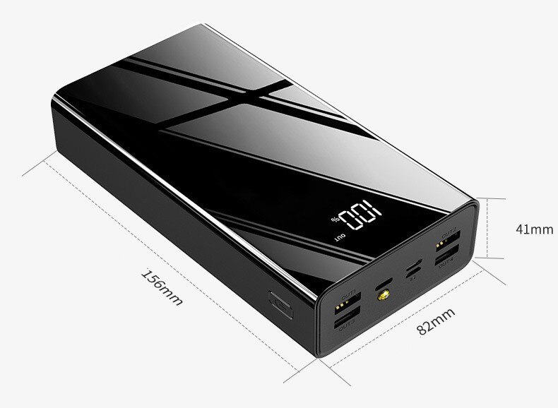 Cargador portátil de 40000 mAh, batería externa, Powerbank de 40000 mAh para iPhone 12 Pro, Huawei, Samsung, Xiaomi