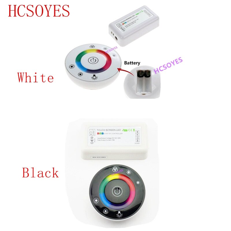 18A 7 Keys RF Remote controller LED Touch Round RGB Controller DC12V-DC24V