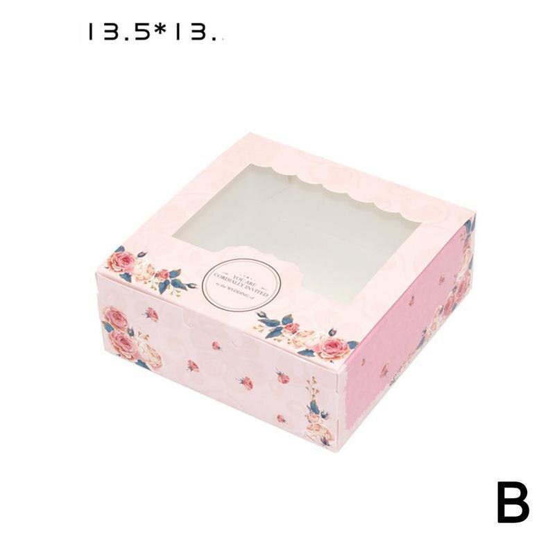 1pc multifunktions-kakor förpackningskartong godisfönster med tårtkopp bröllopslådor för 2/4/6- fester gör-det-själv-paket tårta cupcake pin ro  m0 r 7: B