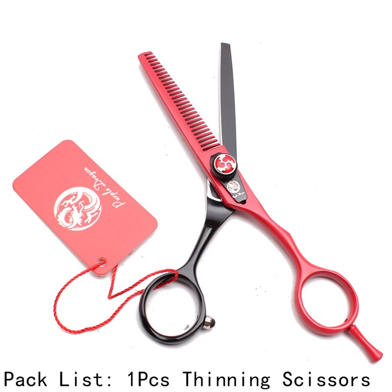 Grooming Scissors 6.0" JP Stainless Straight Scissors Thinning Shears Pet Scissors Animal Shears Z1018: Z1018 Hong T 6N
