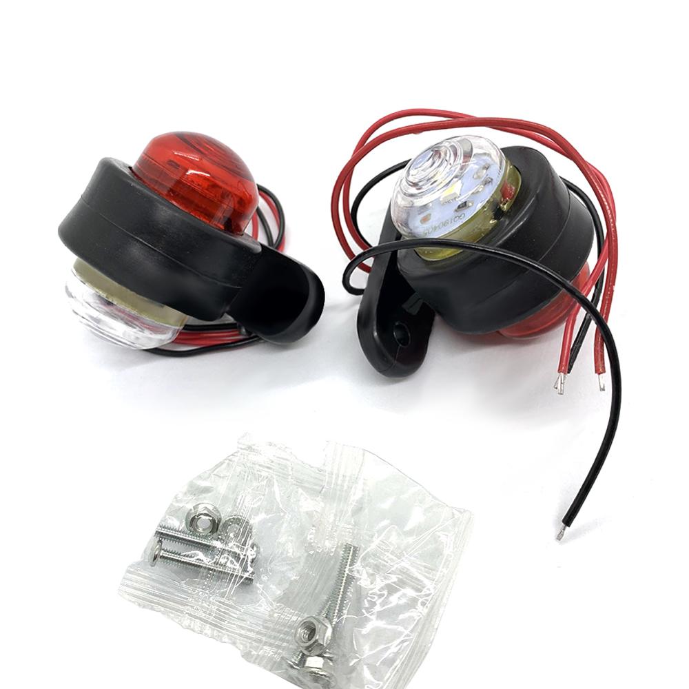 4 x LED Red White Side Marker Lights Outline Lamp Car Truck Trailer Van 12V/24V