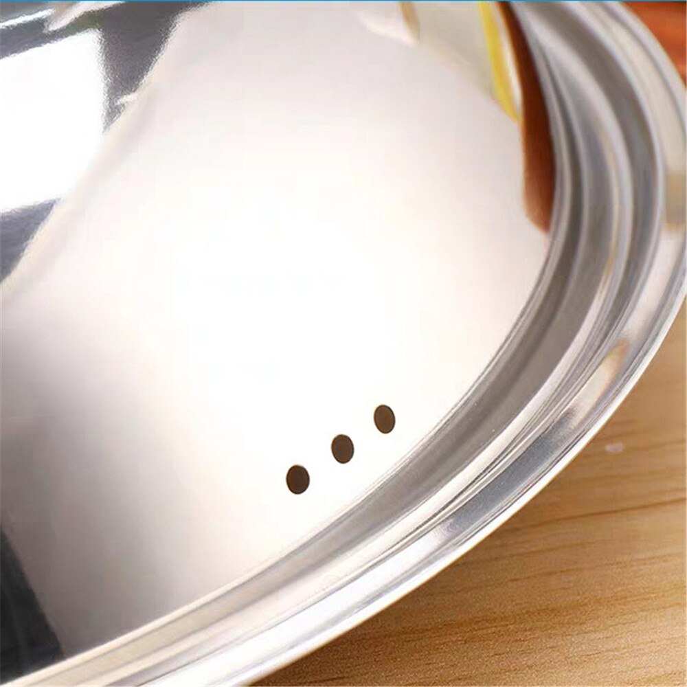36cm Stainless Steel Frying Pan with Lid Pot Lid Wok Pan Lid Cover for Frying Pan Covers Kitchen Accessories Cast Iron Pot Cover