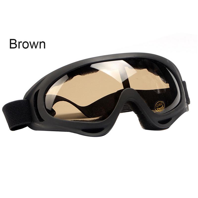 7 Kleuren Anti Fog Stof Wind Uv Ski Sneeuw Snowboard Goggles Helm Ski Zonnebril Bril Verstelbare Riem: Brown