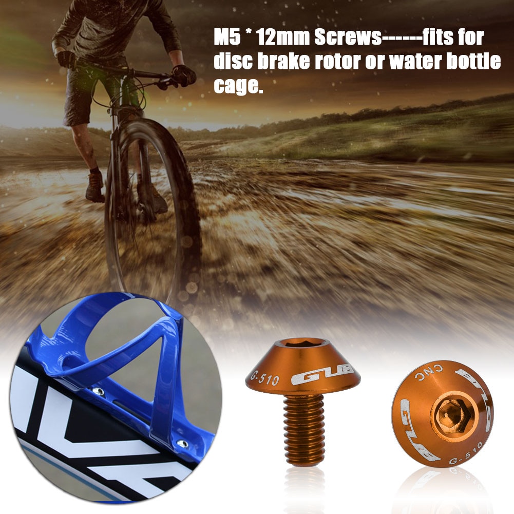 Fietsschroeven, G-510 2 stuks M5 * 12 mm Fiets Bidonhouder Houder