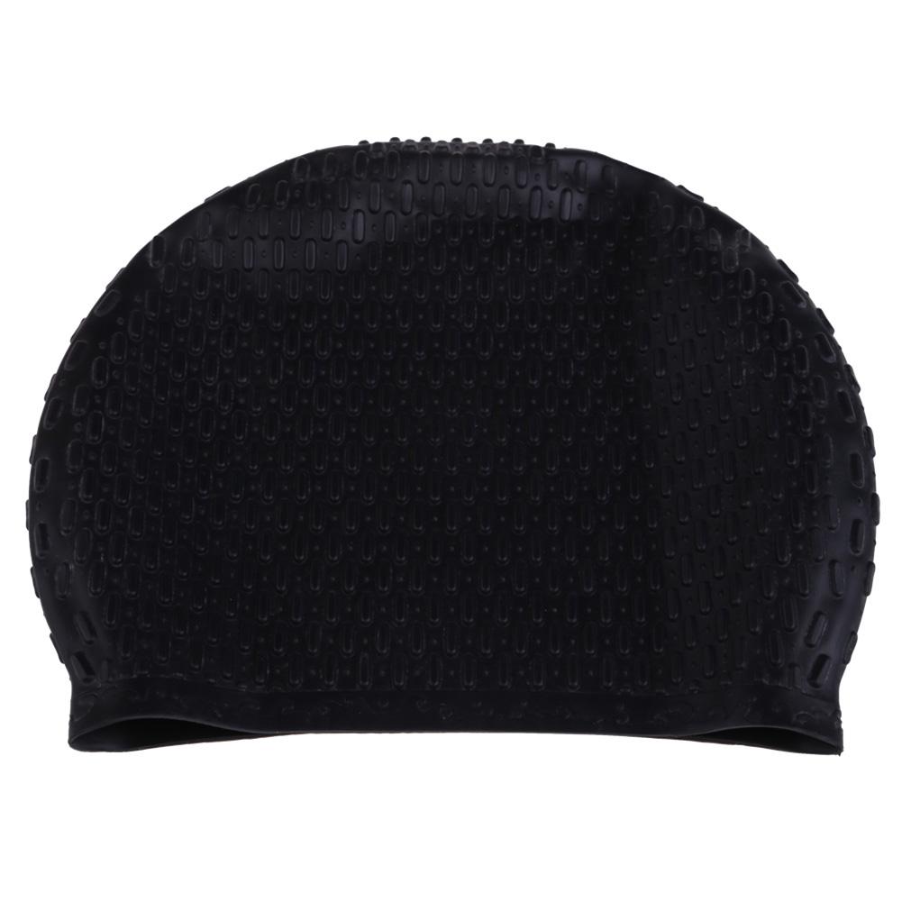 Gorro de natación de pelo largo clásico para mujer, gorra de natación Flexible, gorro de baño largo, gorra de protección para oídos