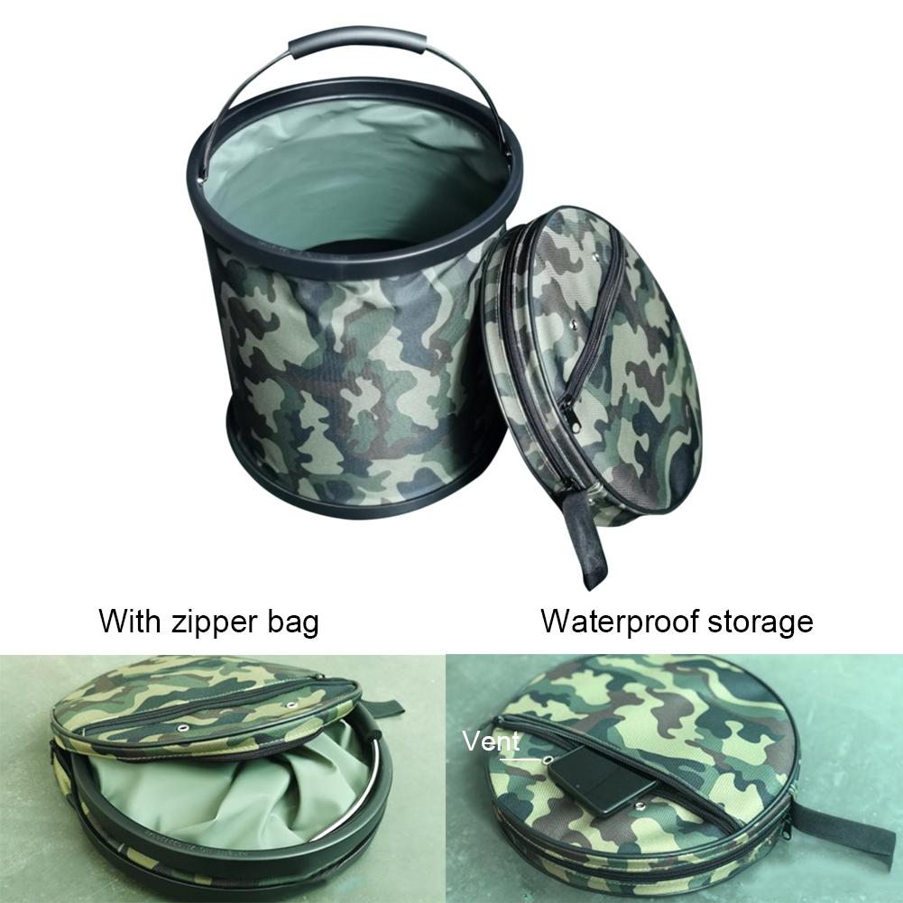Thickened Car Wash Bucket Cleaning Tool Portable Camouflage Folding Telescopic Car Fishing Bucket Not Deformed Bucket