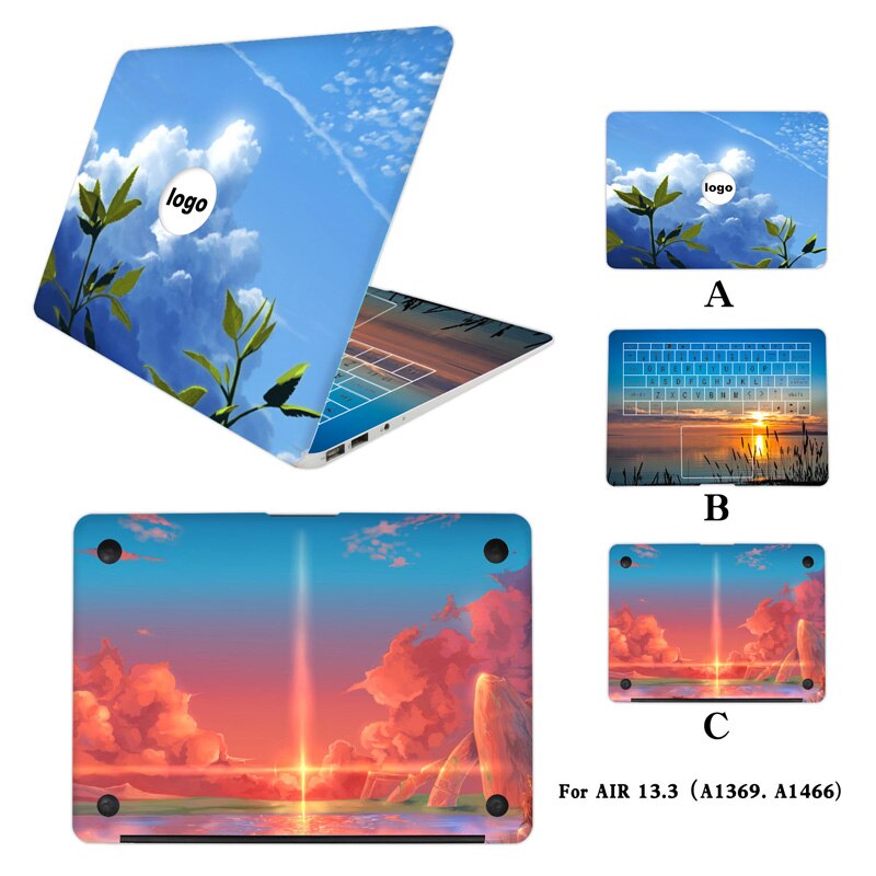 Autocollant complet pour ordinateur portable pour Apple Macbook Air 13.3 pouces MAC vinyle ordinateur portable peau ordinateur décalque: Rose