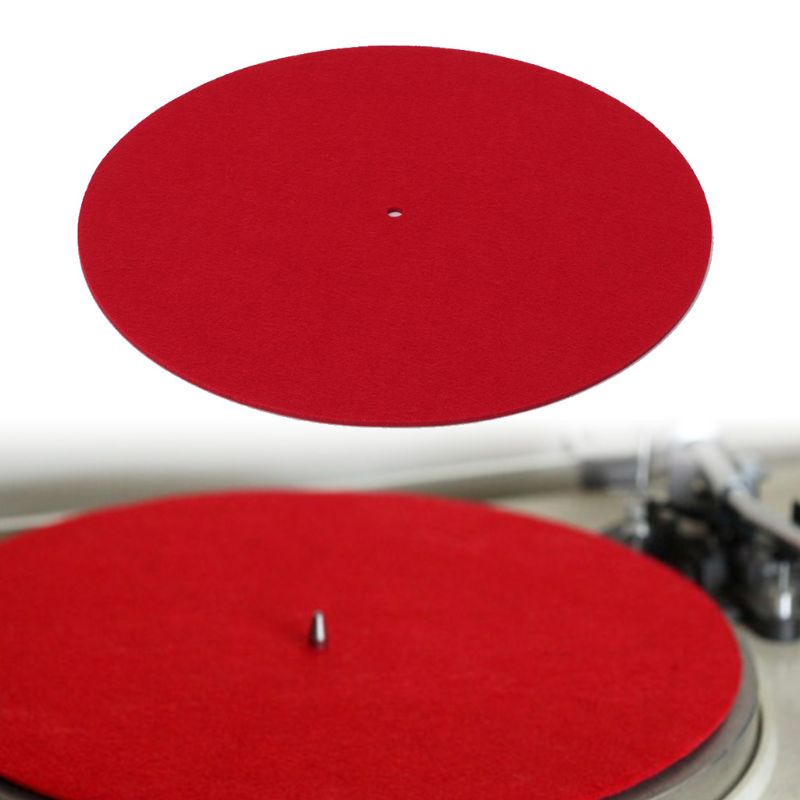 Plattentellermatte für vinyl-lps – filz-plattentellermatte, audiophile lp-slipmat, 3mm zoll dick, für lp-vinyl-schallplatten