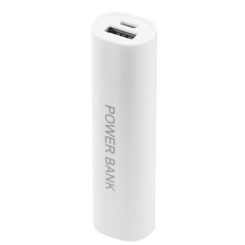 Portable Mobile USB Power Bank Charger Pack Box Battery W7N4 18650 Case For 1: White
