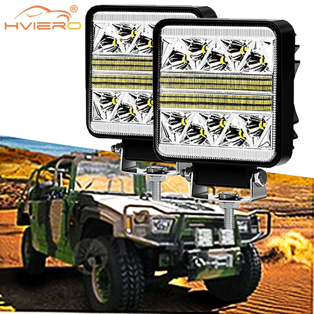 Auto Werklamp Bar 102W 10LED Wit 12v Motorfiets Grootlicht Fog Offroad Pickup ATV 4WD SUV Truck lamp Exterieur Modificatie