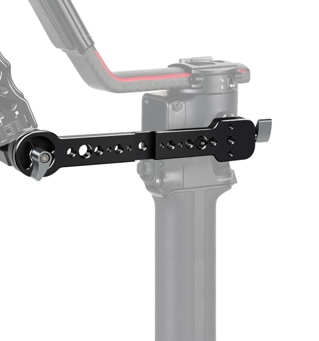 FEICHAO Handle Extension Bracket Monitor Mount Adapter with 1/4 3/8 Interface Cold Shoe Mount for DJI RS2 RSC2 Gimbal Stabilizer