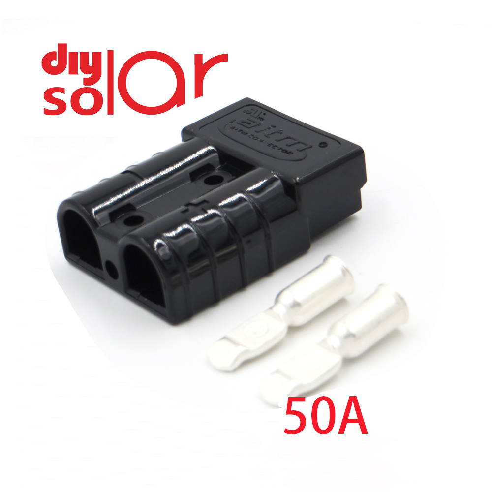 Power Connector SB120 SB50 Dual-pole QuickSB50 Electric Car Battery UPS Cable Terminals DC 50A 120A 600V: 50A Black