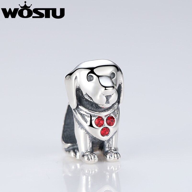 progettista 925 sterlina Argento Pavese Carino canna Labrador Branelli di Fascino in forma Originale WST Braccialetto Autentico Regalo Gioielli FAI DA TE CQC016