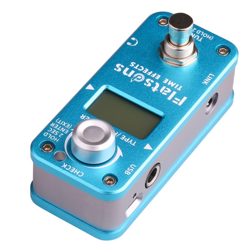 Flatsons Time Effects Guitar Effect Pedal Echo/Rev/Tuner Effects Metal Shell With True Bypass Guitar Accessories