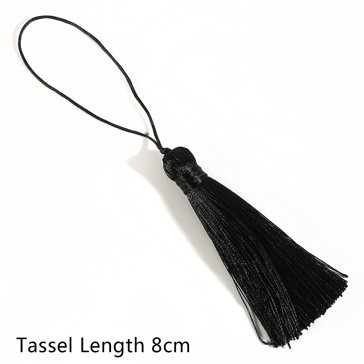 8cm, tupsua,silkkihapsut,askartelutupset,hapsut verhoon,tupsut koruihin tee itse,hapsuverho ,2kpl /pussi: Musta