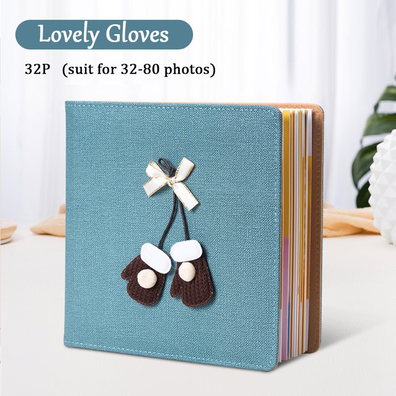 Fotoalbum Boek Afdrukken Custom Made Fotoboek Diy Afstuderen Herdenkingsmunt Boek Fotografische Studio Kinderen Handtekening Album: 32P lovely gloves