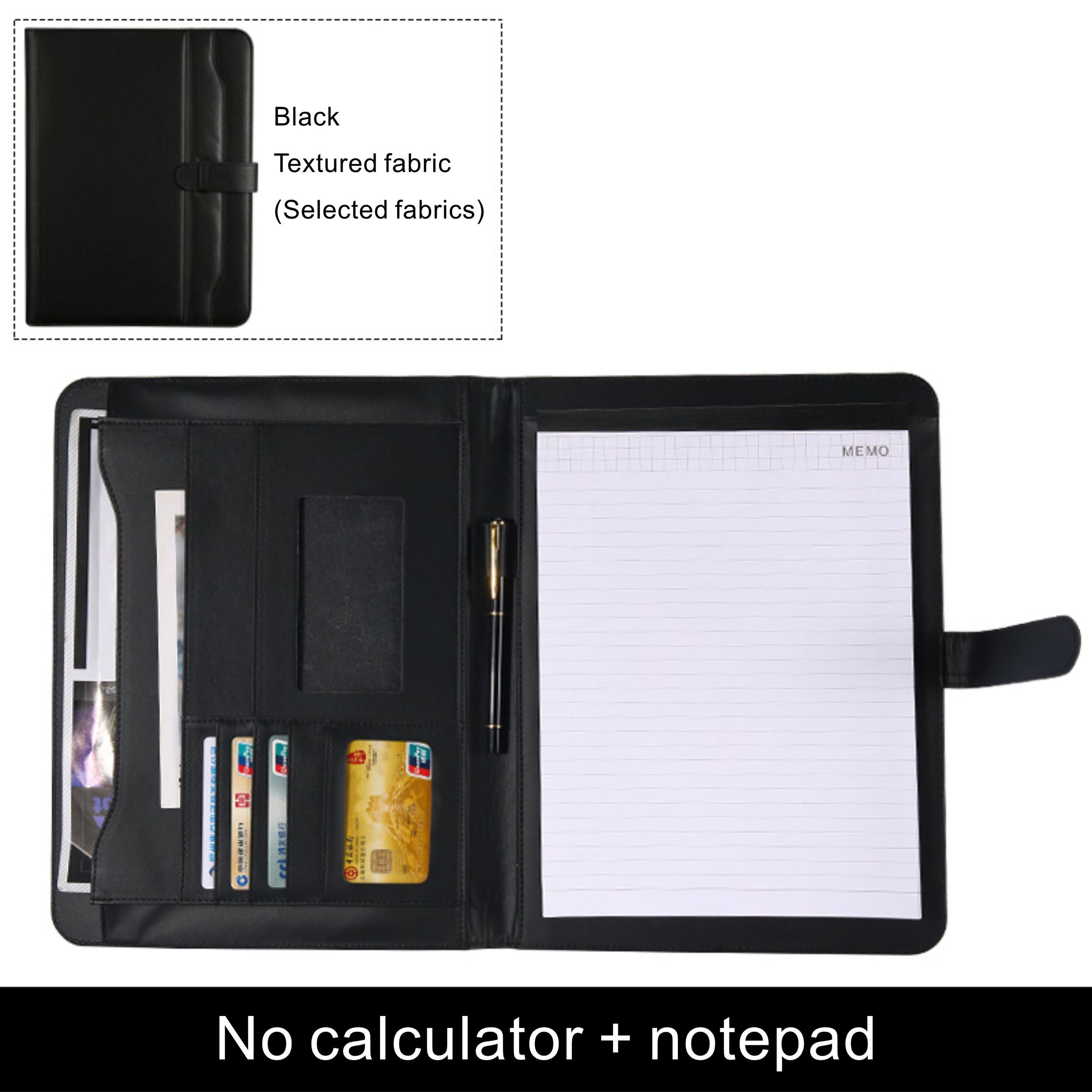 A4 Leather Folder Multifunctional Pu Business Folder Office Sales Manager Folder: Style3