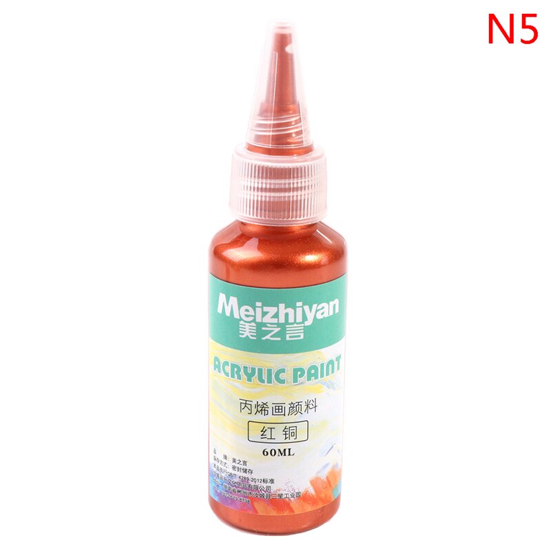60ml Acrylic Paint Metallic Resin Pigments Gold Silver Copper For Epoxy Resin: N5