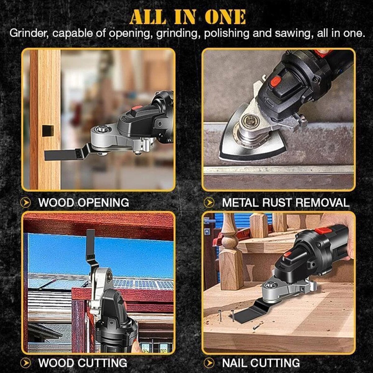 Electric Angle Grinder To Grooving Machine Adapter Angle Grinder Conversion Universal Head Kit For 115-125 Model Angle Grinder