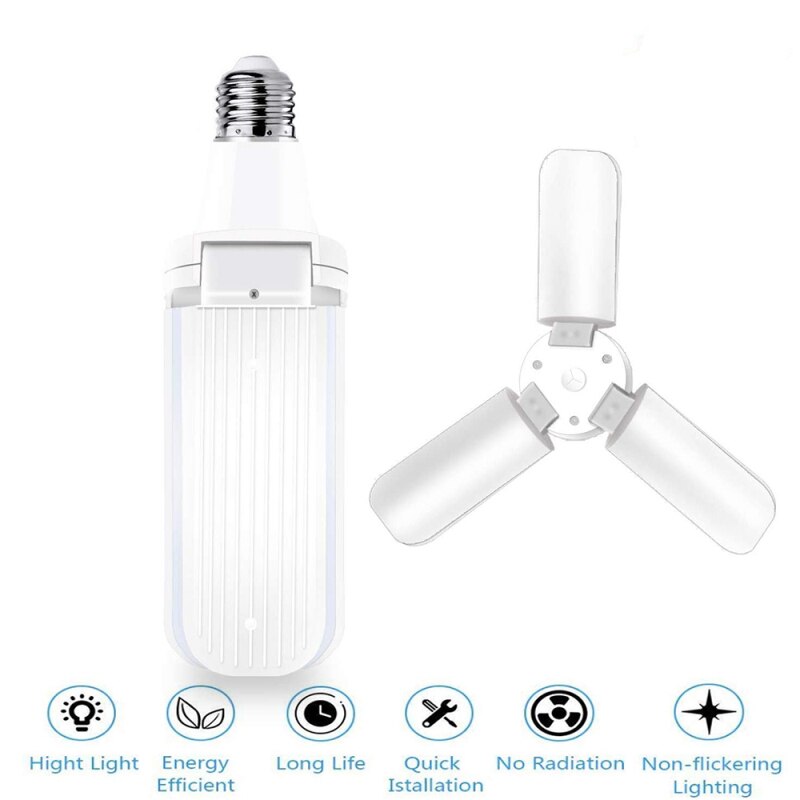Lámparas de techo ajustables, luz LED para garaje, Deformable, luz de Interior para garaje, lámpara para Taller, luces LED de fábrica