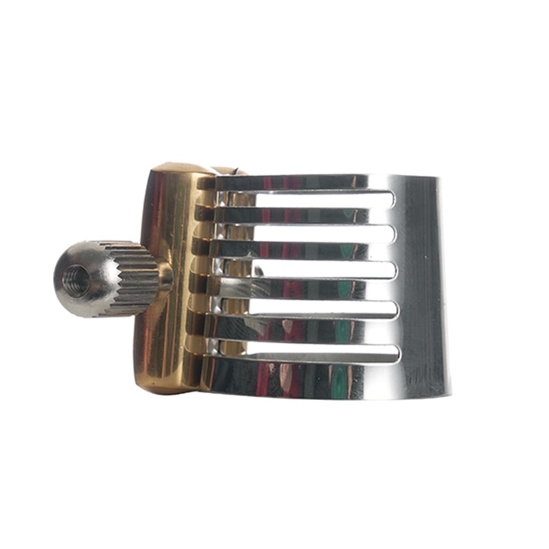 SEWS-Saxophone Mouthpiece Clamp Ligature Clip Fastener Durable for Alto Sax Saxophone Rubber Mouthpiece: Default Title