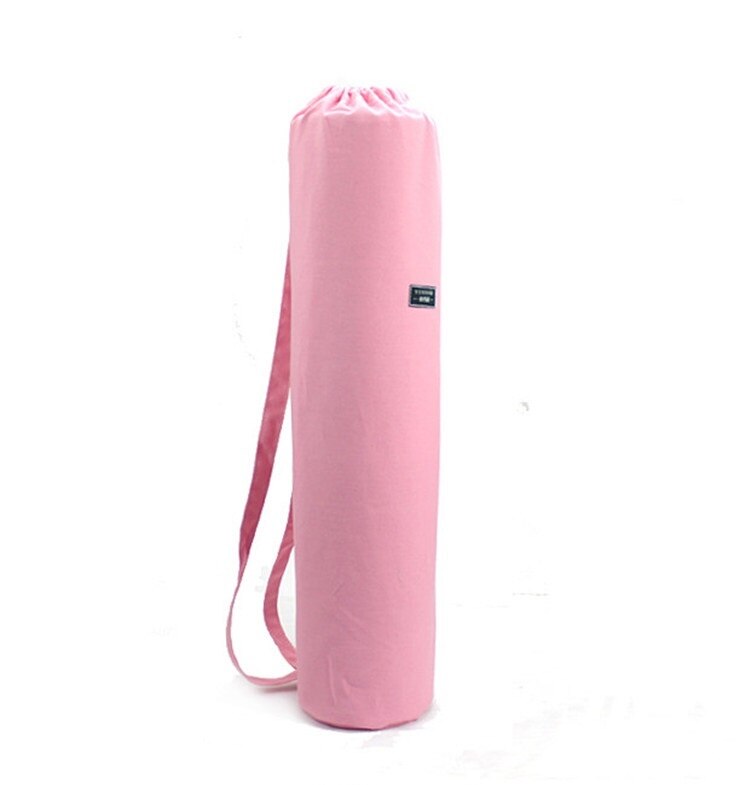 Lærred yogamåttetaske til yogamåtte bæretaske gymnastiksæk rygsæk forlænger yogatasker multifunktionel opbevaringspose til fitnessmåtte: Lyserød