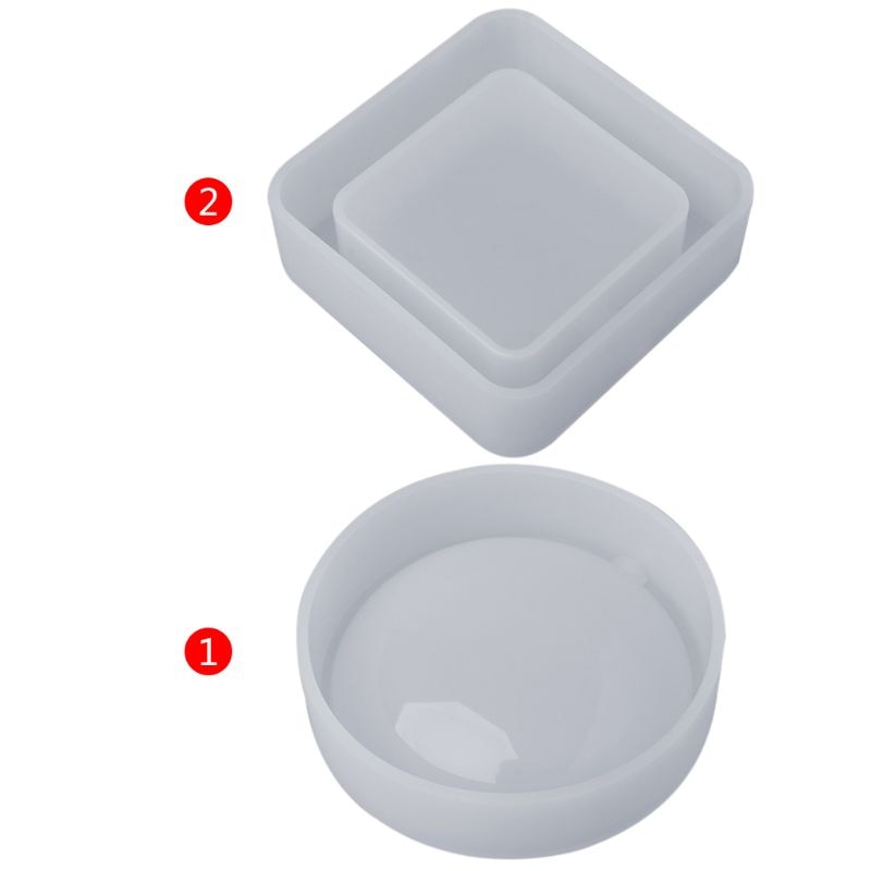 Siliconen siliconen mal diy asbak rond vierkant geometrisch sieraden maken epoxyhars spiegel knutselen mallen kristal handgemaakt