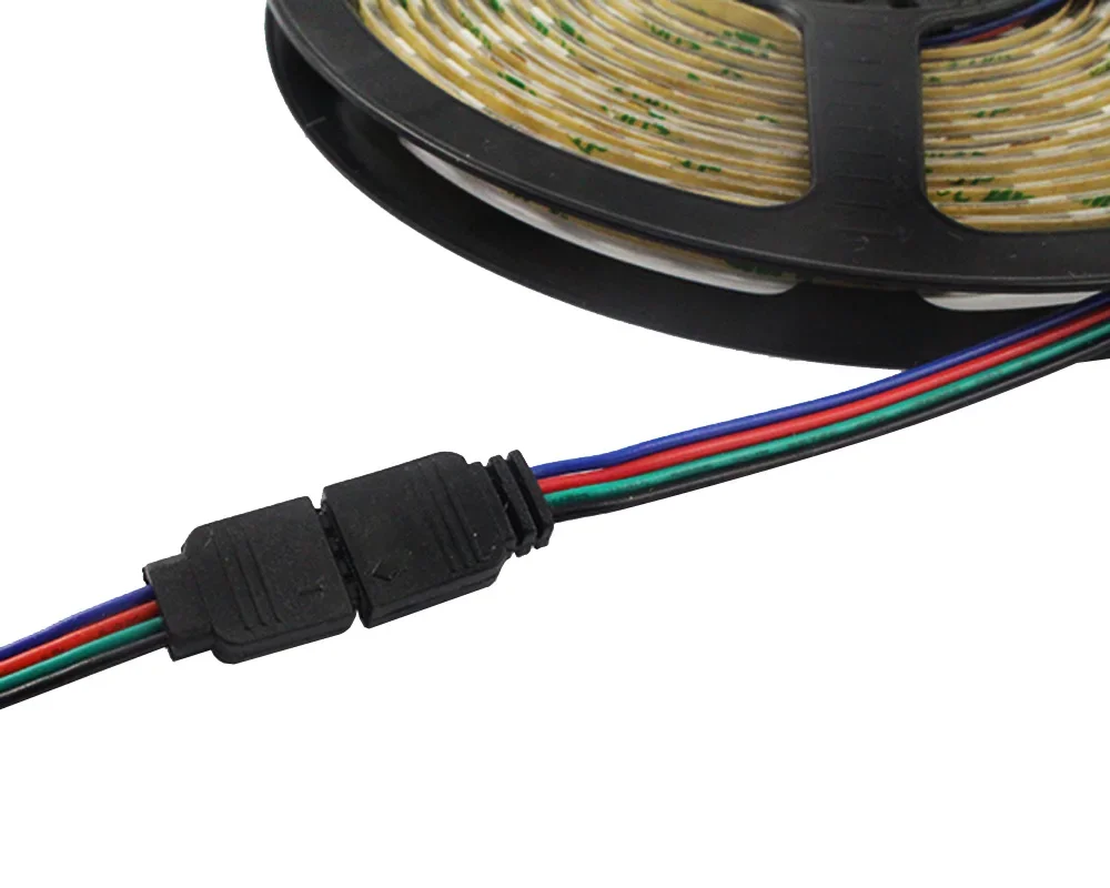 5 stks 15 CM 4Pin Connector Kabel Man Vrouw Geen Behoefte Solderen Quick Draad voor 4PIN 10 MM RGB COB SMD LED Strip Licht naar Controller