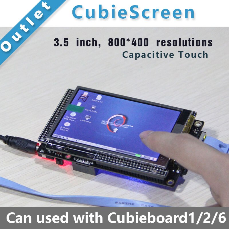 CubieScreen-Module Cubiescreen voor CubieBoard1, CubieBoard2 3.5 inch, 800*400 resoluties LCD module