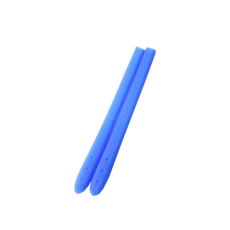1 par brille benovertræk anti-slip silikone ørekrog tempel tip holder krog briller tilbehør unisex briller ben: Blå