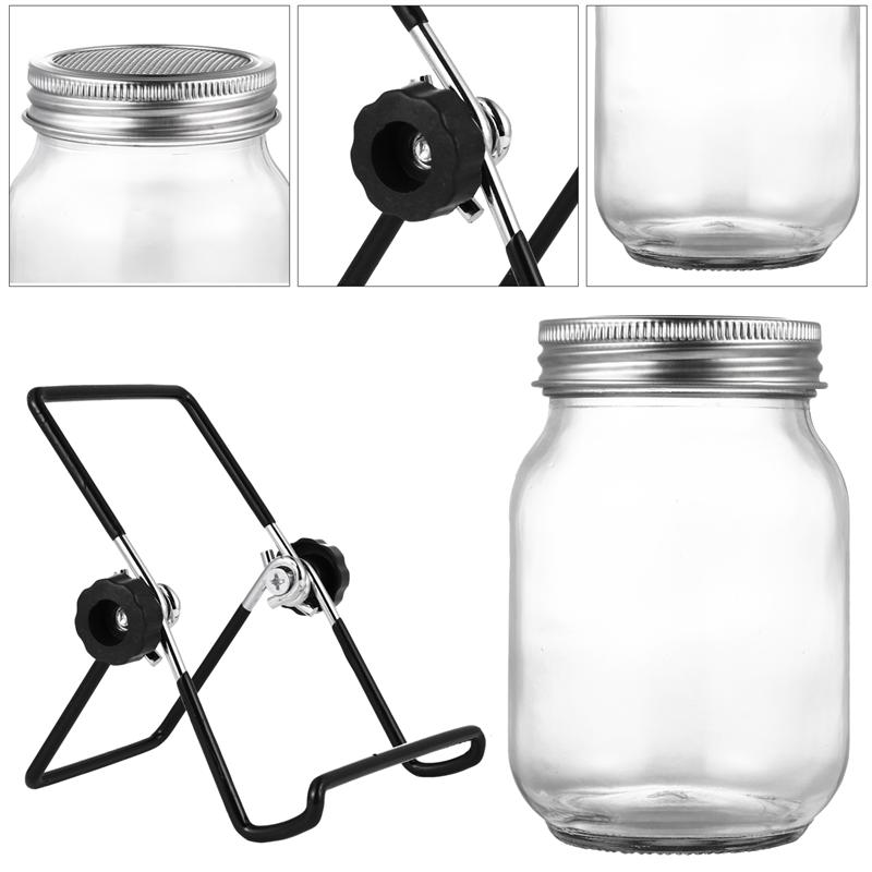 Juego de germinador de cristal práctico para jardín y cocina, tarro de albañil con boquilla ancha, juego de germinador de semillas, 1 unidad