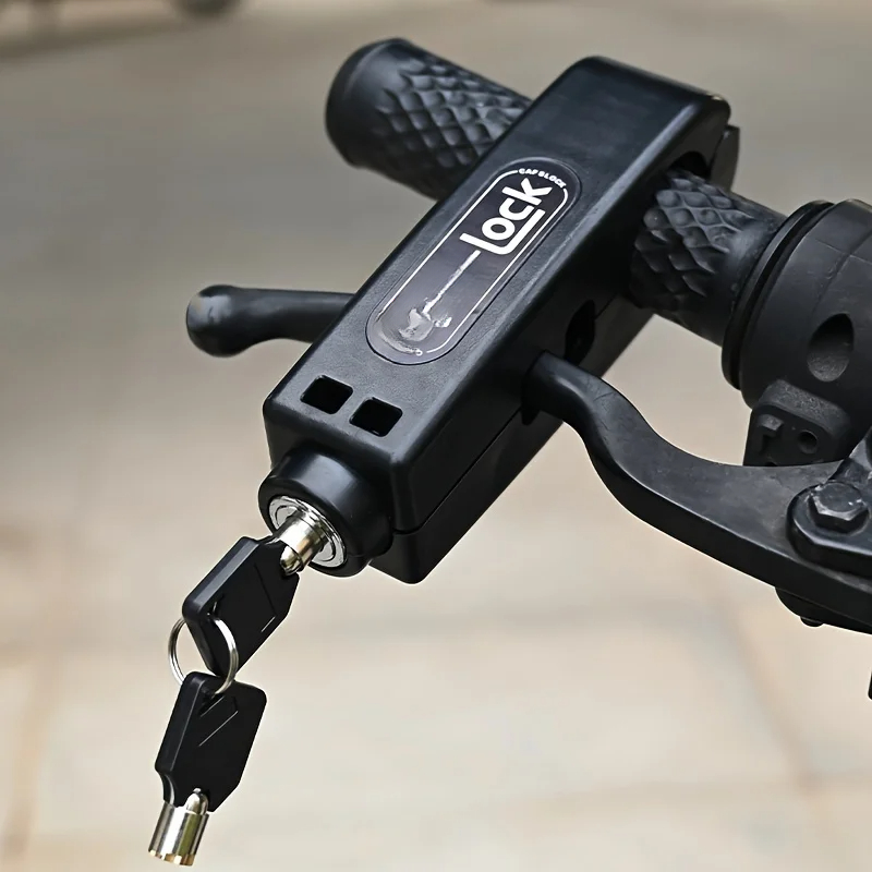 Cerradura para manillar de motocicleta, vehículo eléctrico, Scooter, bicicleta, seguro, antirrobo, acelerador, bloqueo de freno, accesorios para motocicleta