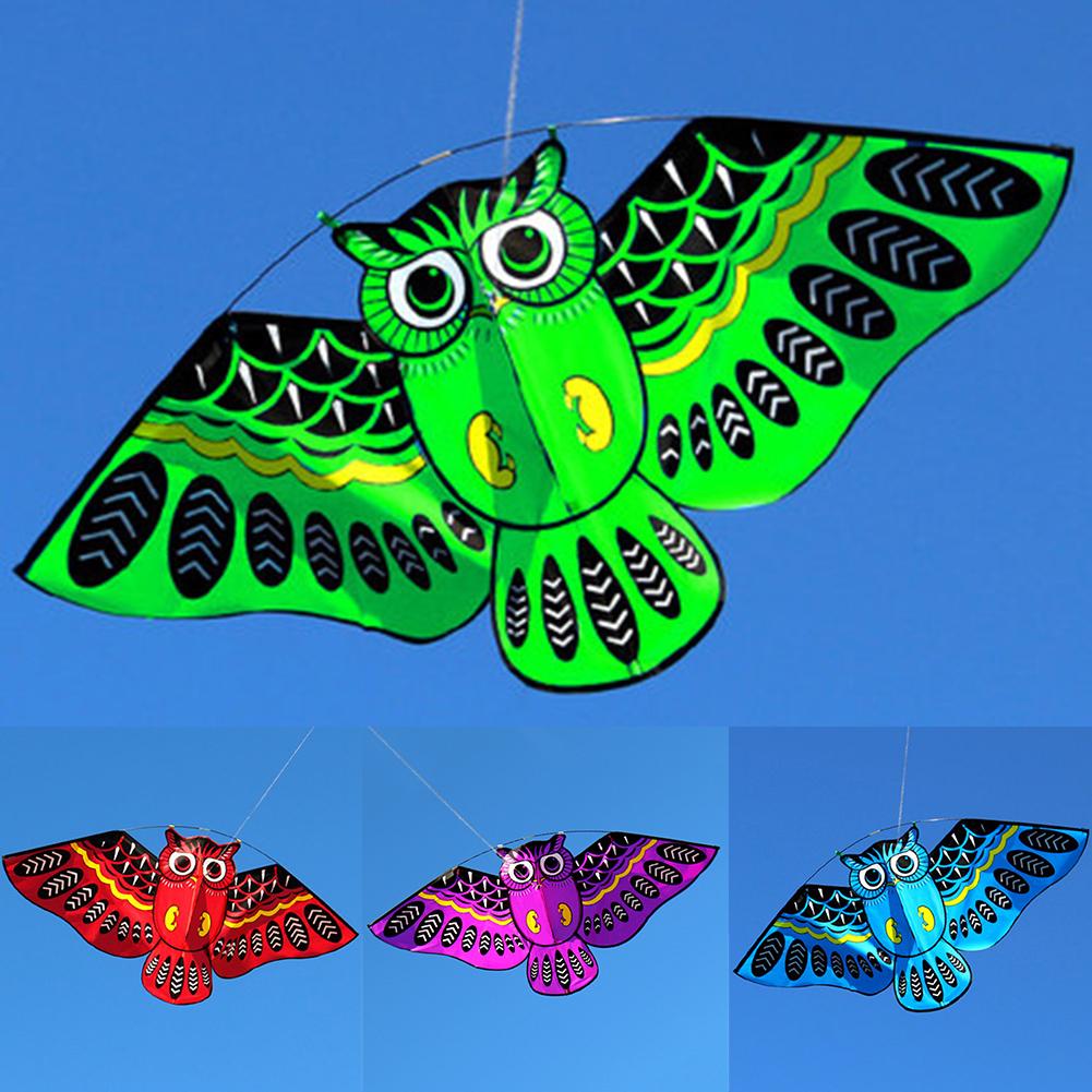 Kids Cartoon Frame Uil Kite Met Glasvezel Outdoor Kleurrijke Cartoon Uil Flyings Kite Met 50M Lijn Kinderen Vliegers speelgoed