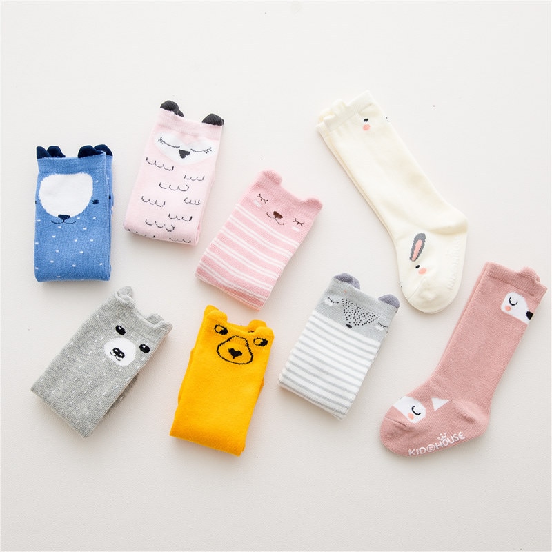 Unisex Lovely Cute Cartoon Fox Kids baby Socks Knee Girl Boy Baby Toddler Socks animal infant Soft Cotton socks