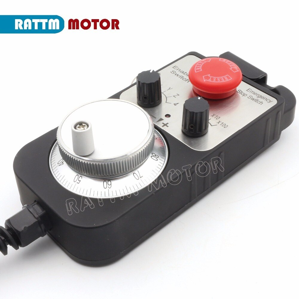 CNC Puls Generator Universal- CNC Router Hand Rad 4 Achsen MPG Anhänger Handrad Notfall halt 100 Puls 5V