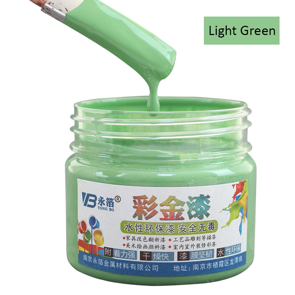 100g Water-based Paint Varnish Silver Spray Paint for Furniture,Handcrafts,Wall Painting Spraying ,Metal, Fence: Light Green