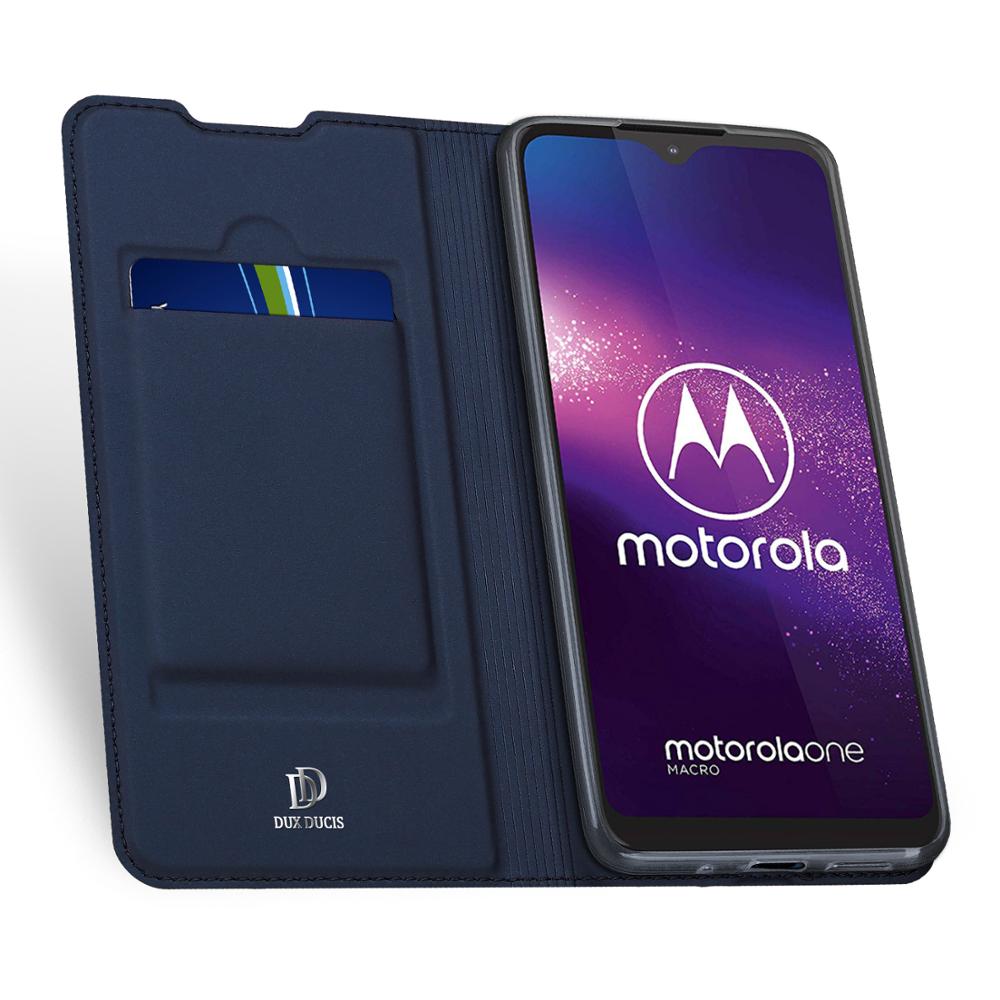 Voor motorola one macro hoesje luxe magnetische flip lederen hoesje voor motorola one macro pags 0005in kaarthouder holster telefoonhoesje