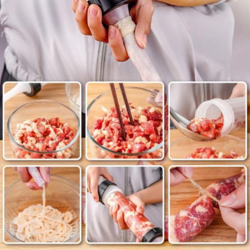 Embutidor de salchichas manual para el hogar, de grado alimenticio de salchichas embutidor, máquina de llenado de salchichas caseras
