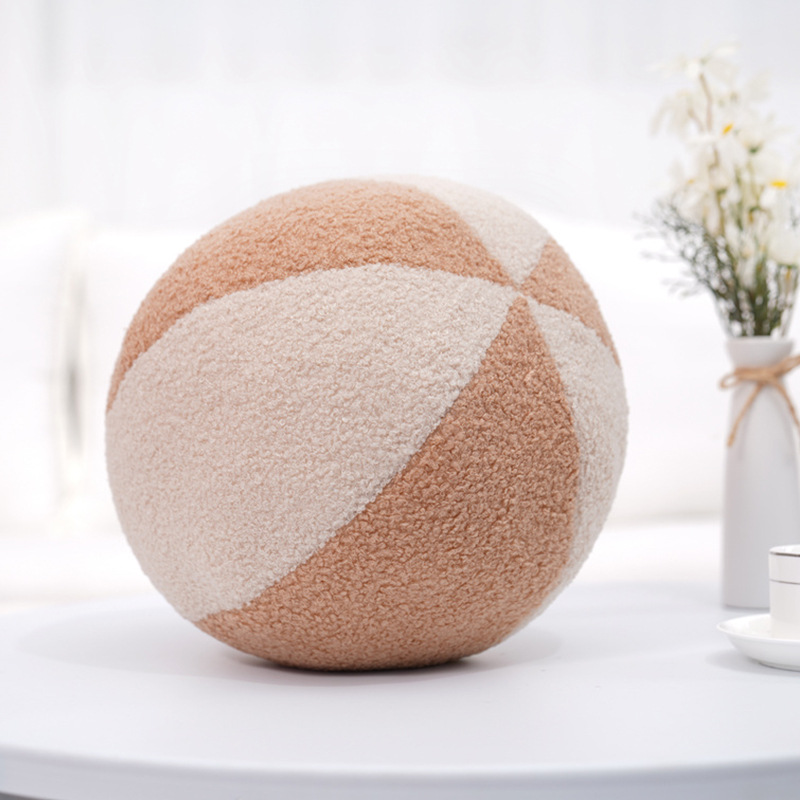 Baby Pillow Nordic Ball Pillow Studio Photography Prop Sofa Cushion Children's Room Decoration Doll P2: black
