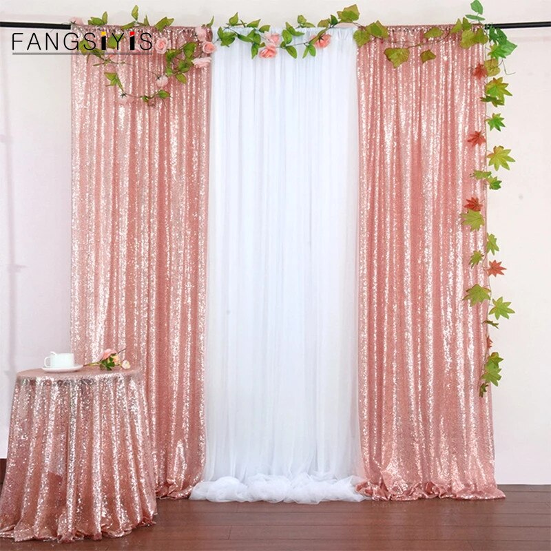 Rideau de fond en tissu à paillettes, 2x8 pieds, arrière-plan de stand Photo, pour mariage, décor de noël/fête, arrière-plan de photographie