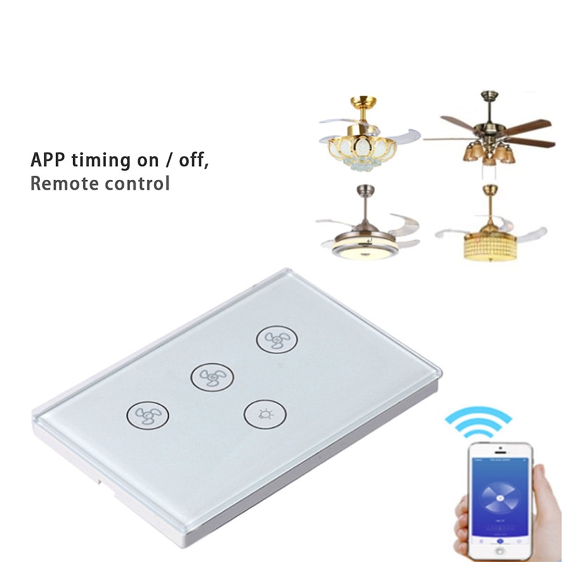 Smart fan switch WIFI network link smart life APP control US standard AC100V 240V switch