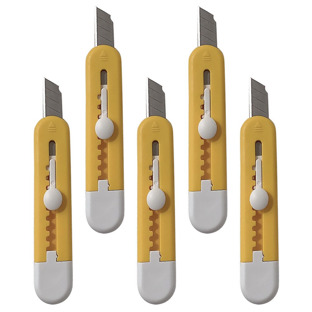 5Pcs Portable Mini Cutters Multi-function Paper Cutters Convenient Craft Cutters Paper Supply: Yellow